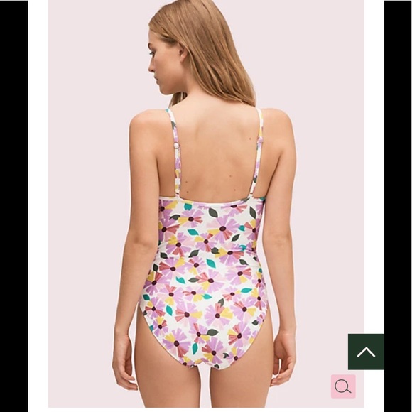 Kate spade floral draped molded cups one-piece - Picture 3 of 8